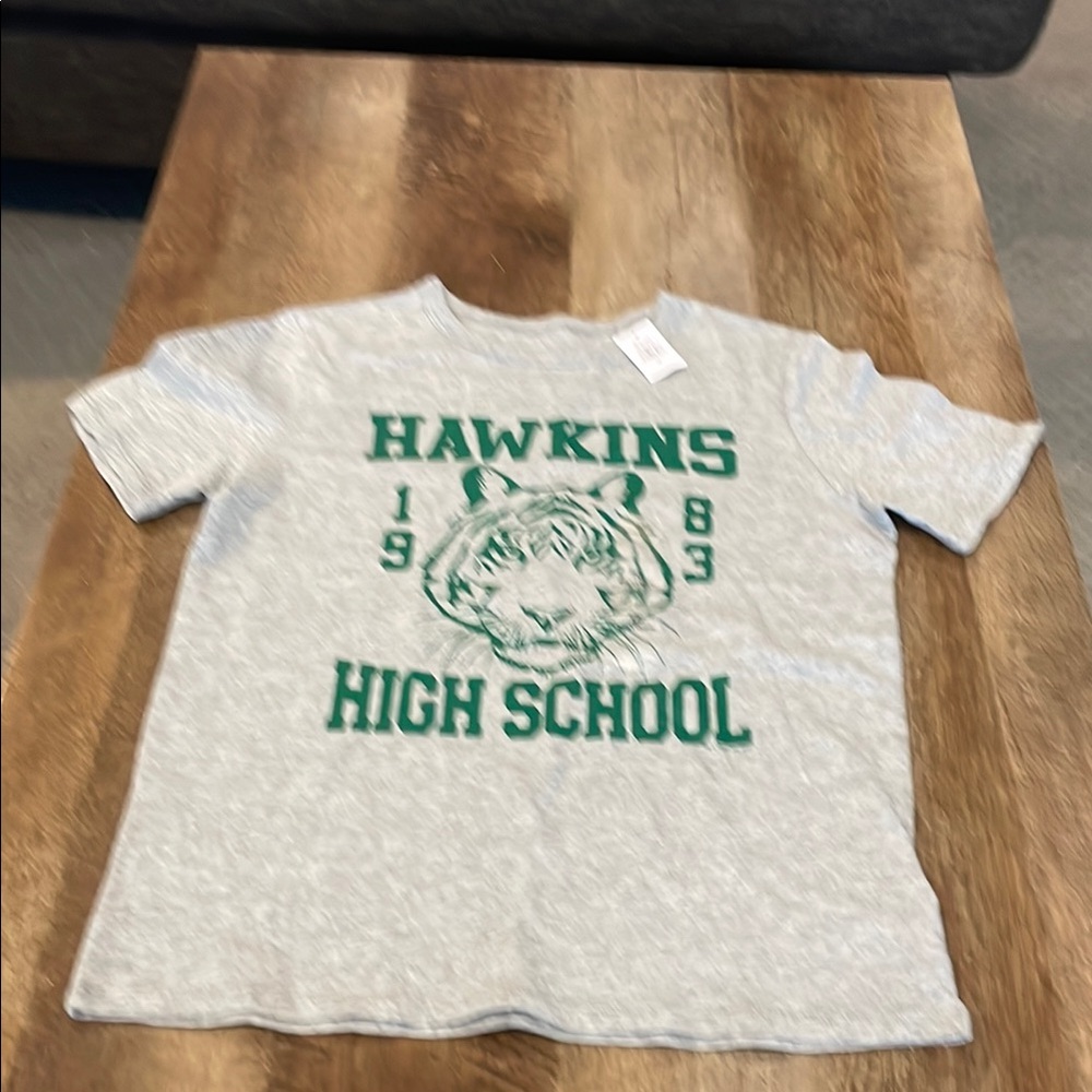 Hawkins High School Kids Gray T-Shirt